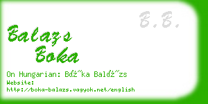 balazs boka business card