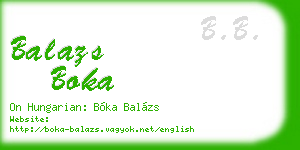 balazs boka business card